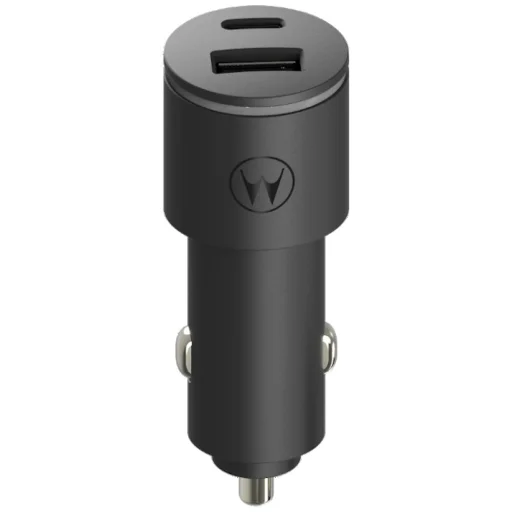 Motorola TurboPower 45W Dual USB-A/USB-C autós töltő 1m USB-C kábellel fekete - 5