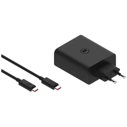 Motorola TurboPower 125W Dual 2x USB-C töltő USB-C kábel 1m fekete - 4