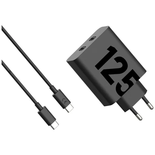 Motorola TurboPower 125W Dual 2x USB-C töltő USB-C kábel 1m fekete - 1
