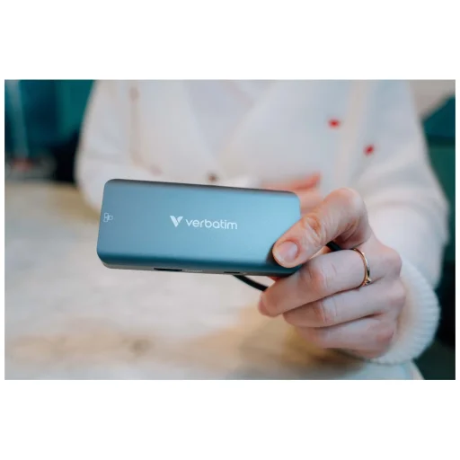 Adapter Hub Verbatim USB-C/HDMI/3xUSB-A 3.2/RJ45 alumínium 32157 - 10