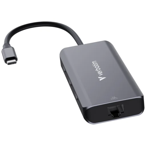 Adapter Hub Verbatim USB-C/HDMI/3xUSB-A 3.2/RJ45 alumínium 32157 - 3