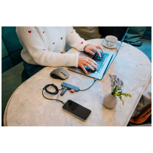 Adapter Hub Verbatim USB-C/HDMI/USB-A 3.2/USB-A 2.0/SD/microSD alumínium 32156 - 8