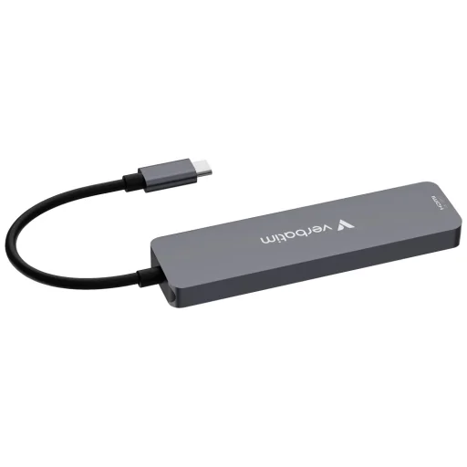 Adapter Hub Verbatim USB-C/HDMI/USB-A 3.2/USB-A 2.0/SD/microSD alumínium 32156 - 5