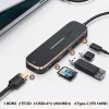 USAMS adapter HUB 2xUSB + USB-C + HDMI + Micro SD + SD fekete SJ575HUB01 (US-SJ575) thumbnail