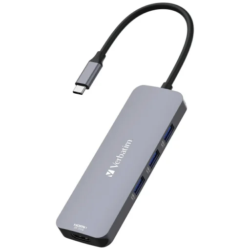 Verbatim Adapter Hub USB-C - 2xHDMI/3xUSB-A/SD/microSD/USB-C alumínium 32151 - 3