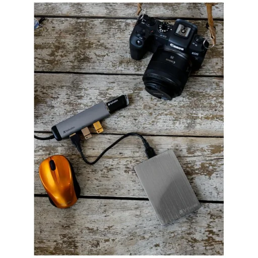 Verbatim USB-C Hub Adapter - 4xUSB-A 3.2 alumínium 49147 - 6