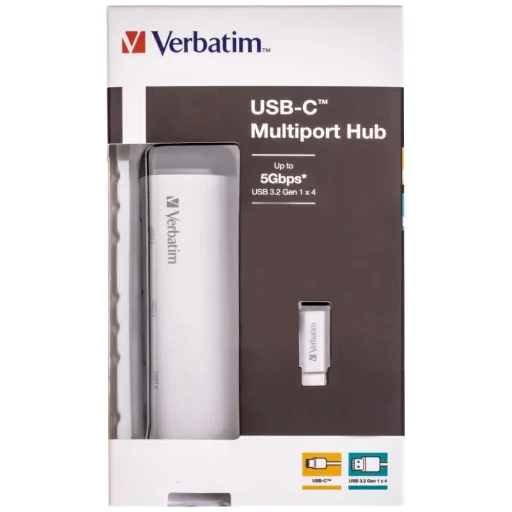 Verbatim USB-C Hub Adapter - 4xUSB-A 3.2 alumínium 49147 - 9