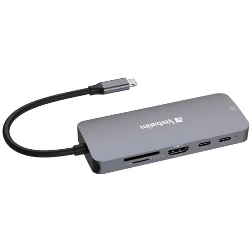 Verbatim Alumínium Adapter Hub USB-C - HDMI/3xUSB-A/SD/microSD/2xUSB-C/Ethernet 32152 - 4