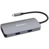 Verbatim Adapter Hub USB-C - HDMI/USB-C/Eternet/2xUSB-A 3.0 alumínium 32150 - 2