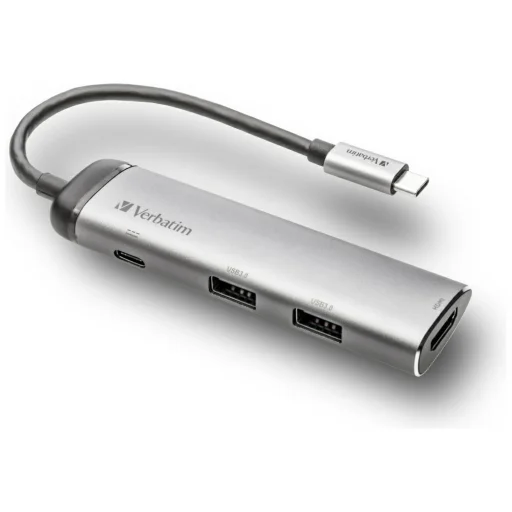 Verbatim USB-C Hub Adapter - USB-C/2xUSB-A 3.0/HDMI alumínium 49140 - 1