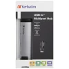 Verbatim USB-C Hub Adapter - USB-C/2xUSB-A 3.0/HDMI/Ethernet alumínium 49141 - 3