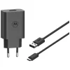 Motorola TurboPower 33W USB-A hálózati töltő USB-A - USB-C kábellel 1m fekete thumbnail