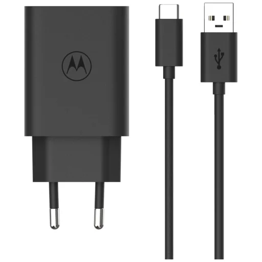 Motorola TurboPower 33W USB-A hálózati töltő USB-A - USB-C kábellel 1m fekete - 3
