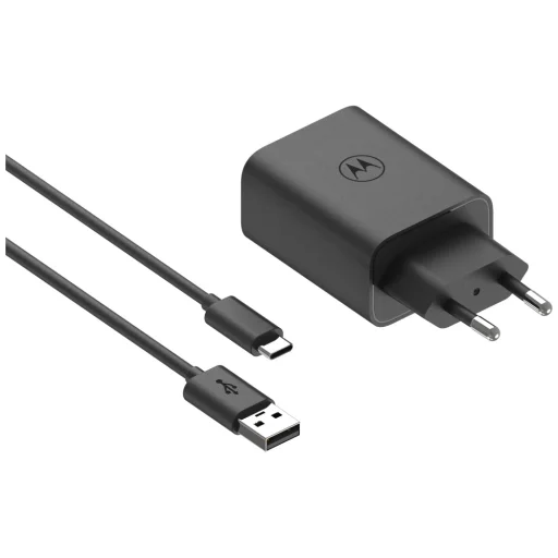 Motorola TurboPower 33W USB-A hálózati töltő USB-A - USB-C kábellel 1m fekete - 5