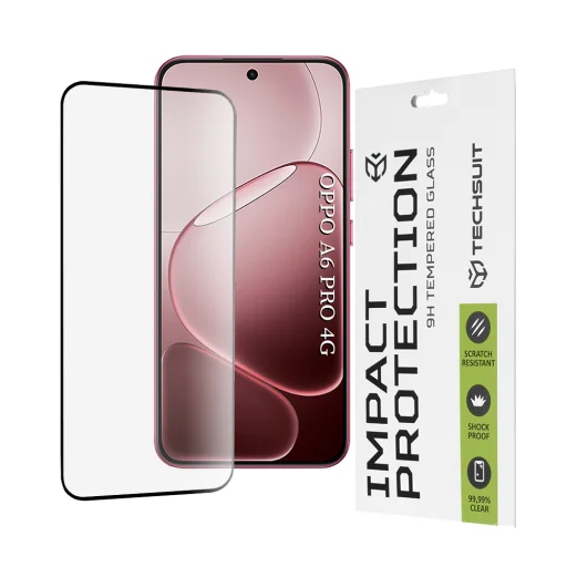 Oppo A6 Pro 4G / A6 Pro 5G Black Techsuit - 111D Full Cover / Full Glue Glass üvegfólia - 1