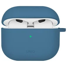 Uniq Nexo AirPods 4 + Fülkampók Szilikon tok - kék