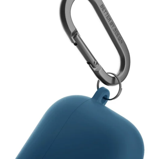 Uniq Nexo AirPods 4 + Fülkampók Szilikon tok - kék - 7