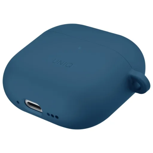 Uniq Nexo AirPods 4 + Fülkampók Szilikon tok - kék - 4