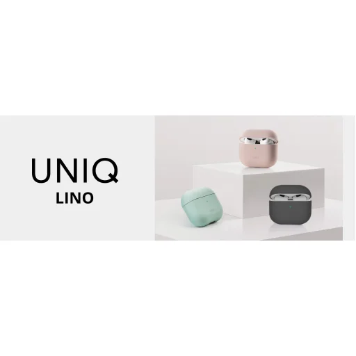 Uniq Lino Szilikon AirPods 4 Tok - Szürke - 8