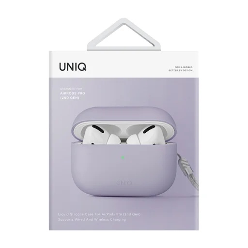 Uniq Lino Szilikon AirPods Pro 2 Tok - Lila - 5