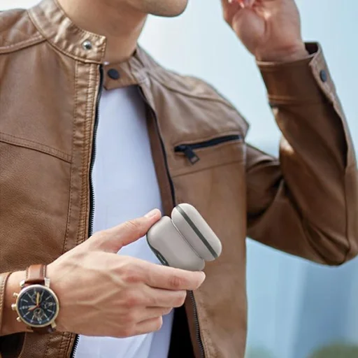 Uniq Lyden DS AirPods Pro 2 tok – Bézs-Zöld - 4