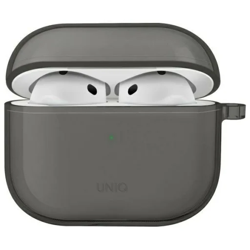 Uniq Glase fliptok AirPods 4-hez - félig áttetsző - 1
