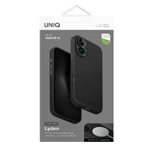 Uniq Lyden Magclick töltőtok iPhone 16-ra - Fekete tok - 6