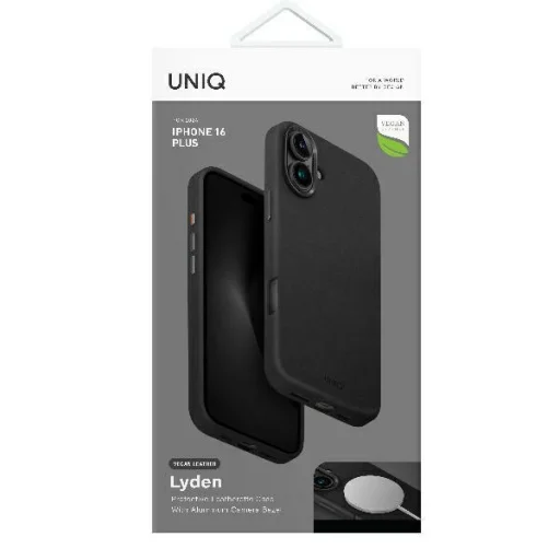 Uniq Lyden Magclick Töltőtok iPhone 16 Plus-hoz - Fekete - 6