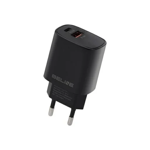 Hálózati USB-C töltő adapter Beline BLN2CB30 1x USB-C + 1x USB 30W fekete (csak fej) PD 3.0 + QC 3.0 GaN - 1