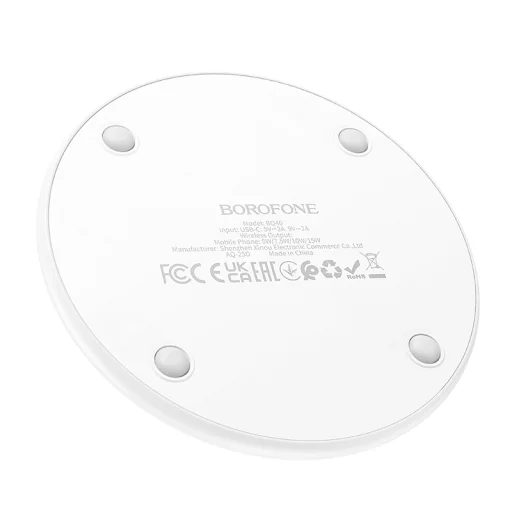 Borofone Vezeték nélküli indukciós töltő BQ40 Crown 15W fehér - 2