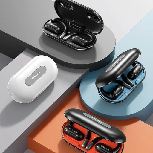 AWEI T93+ Bluetooth 5.4 vezeték nélküli fülhallgató dokkolóval fehér - 3