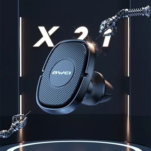 Fekete AWEI X21 mágneses autós tartó légbefúvóra - 2