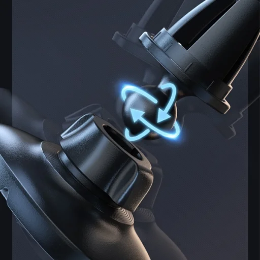 Fekete AWEI X21 mágneses autós tartó légbefúvóra - 6