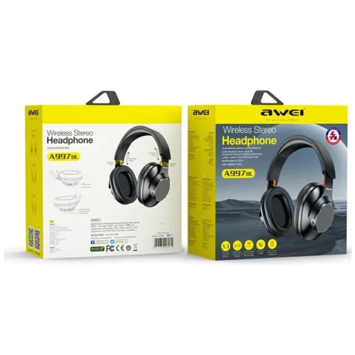 AWEI A997BL Bluetooth On-Ear Fejhallgató Fekete - 7