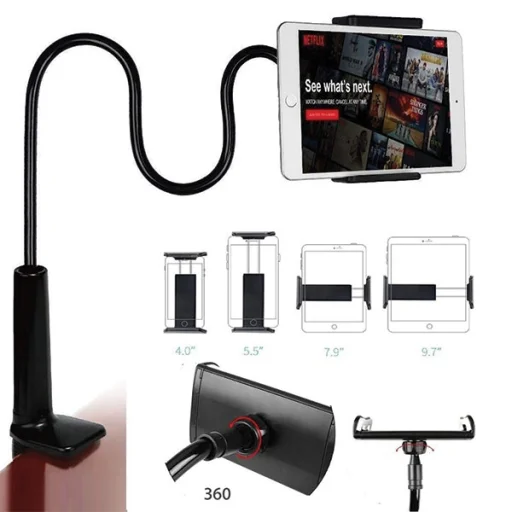 AWEI X3 4"-10.5" fekete hosszú karú asztali tartó - 4