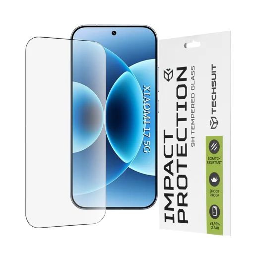 Xiaomi 17 Fekete Techsuit - 111D Teljes Lefedettségű / Teljes Ragasztós Üveg üvegfólia - 1