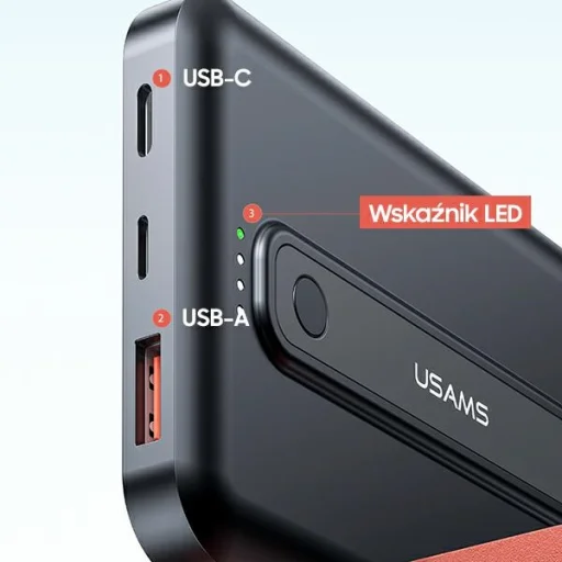 USAMS powerbank PB64 10000mAh 20W QC3.0+PD mágneses vezeték nélküli Gyors Töltés fekete 10KCD17301 (US-CD173) - 6