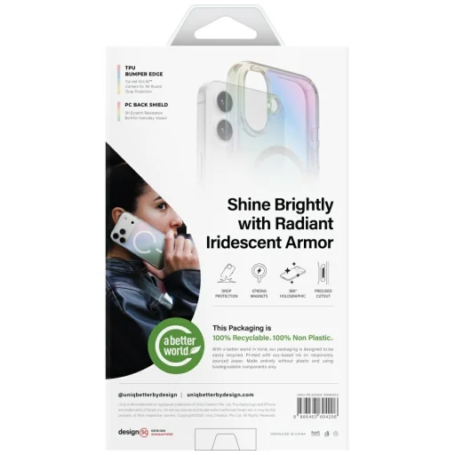 Uniq Iridescia Magclick Töltős tok iPhone 17-hez - Többszínű tok - 7