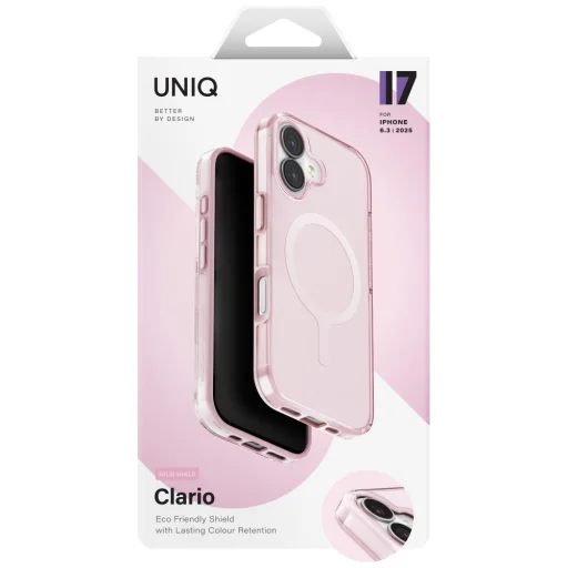  iPhone 17 Pink Uniq Clario Magclick Töltőtok - 6
