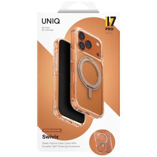  iPhone 17 Pro Arany Uniq Swivix Rotating Kickstand 360 tok - 6