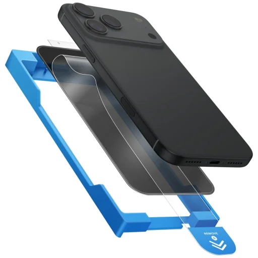  iPhone 17 Pro Max Uniq Optix Exofit Privacy edzett üvegfólia applikátorral üvegfólia - 4