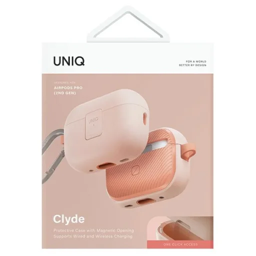 Uniq Clyde Lock tok AirPods Pro 2 - Rózsaszín - 7