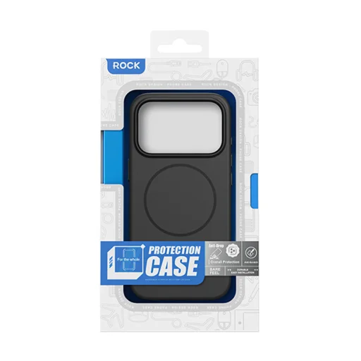 iPhone 17 Pro fekete Rock Armor Matte Magnetic Series tok - 5