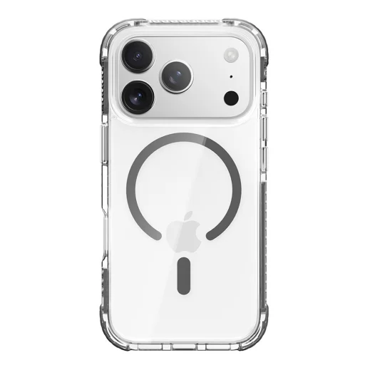 iPhone 17 Pro Max átlátszó-fekete Rock Kristály Tiszta Mágneses Széria tok - 1