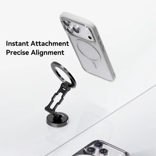 iPhone 17 Pro Fehér Rock Guard Touch Matte sorozat mágneses tok (fém lencse keret) tok - 2