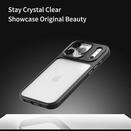 iPhone 17 Pro Max átlátszó-fekete Rock Guard Series tok - 2