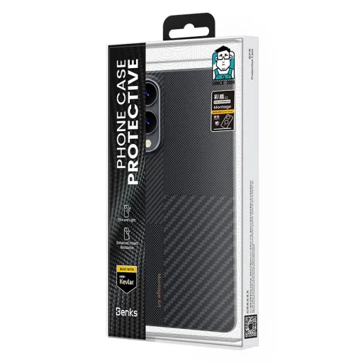  Samsung Galaxy S25 Edge Benks Montage ArmorAir Kevlar karbonszálas fekete tok - 2