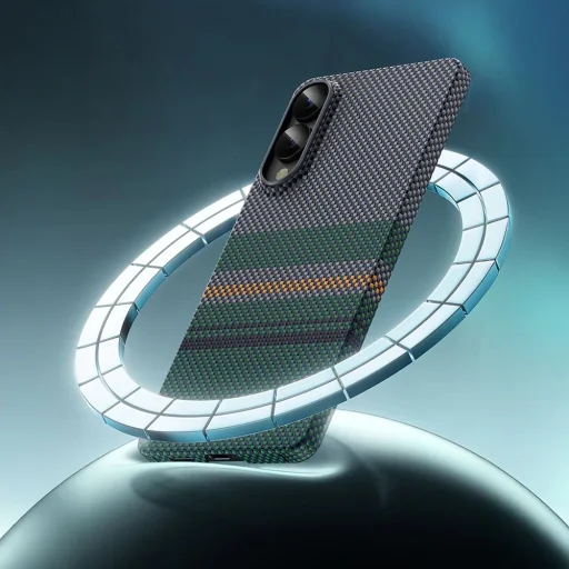 Samsung Galaxy S25 Edge Benks Aurora ArmorAir karbonszálas tok zöld - 11