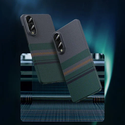 Samsung Galaxy S25 Edge Benks Aurora ArmorAir karbonszálas tok zöld - 3