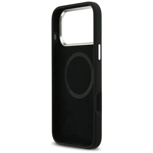 Mercedes Szilikon Retro Logós MagSafe tok iPhone 17 Pro Max - Fekete tok - 7